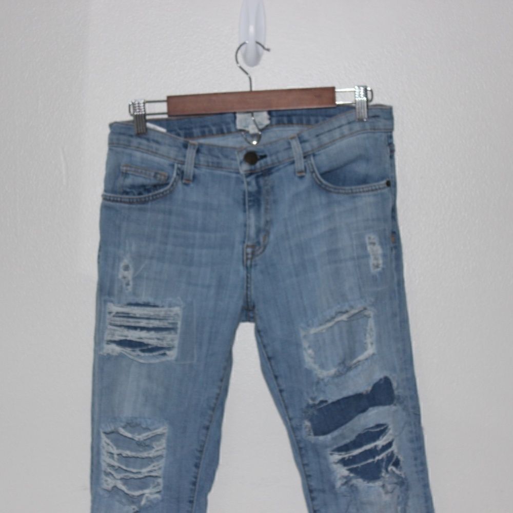Current Elliott The Fling Ripped Patchwork Slim B… - image 3